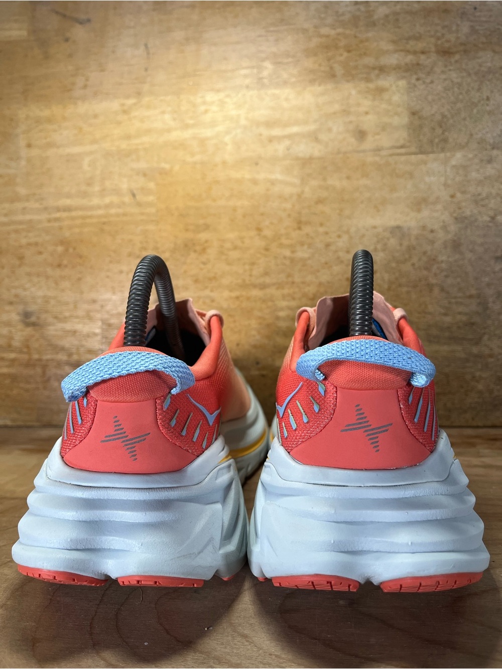 Hoka One One Bondi X Womens Size 7 Running Shoes Sneakers Camellia Peach Parfait - Picture 5 of 12